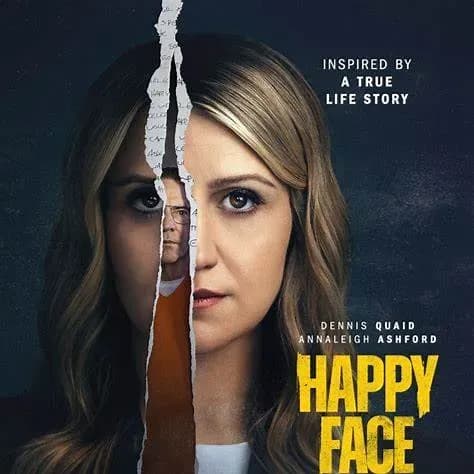 Plakat for true crime-serien Happy Face med Annaleigh Ashford og Dennis Quaid