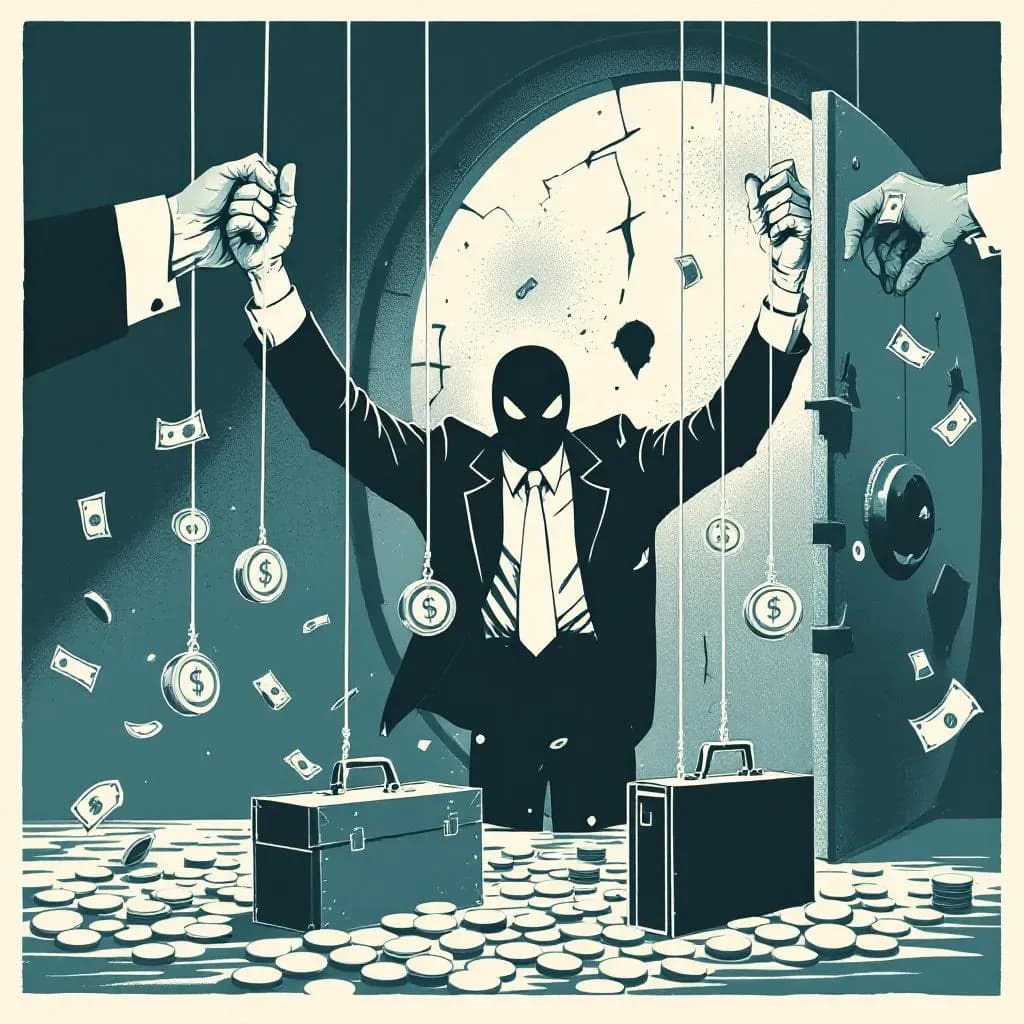 finansiel svindel — Krimidex illustration